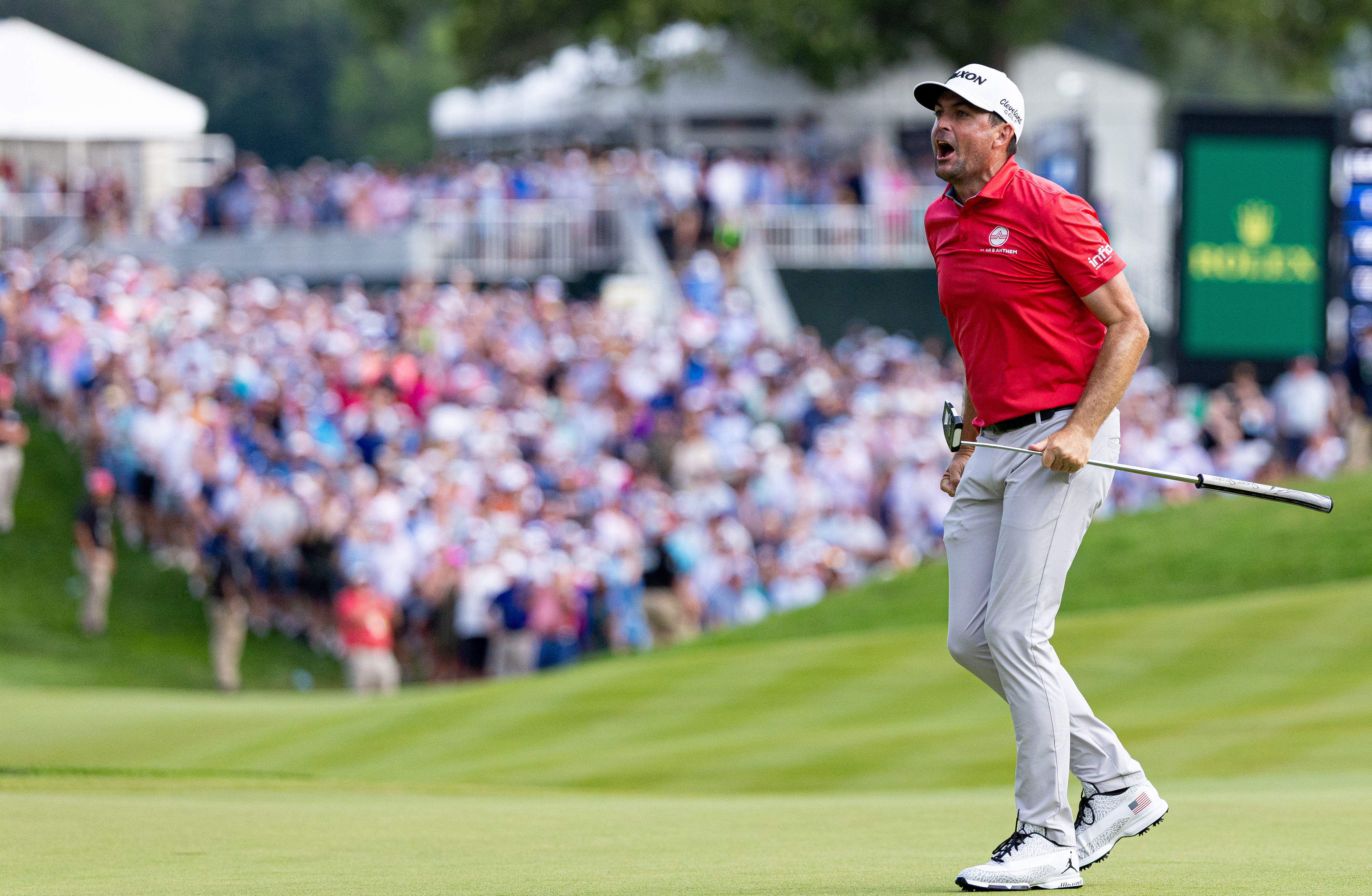 Keegan Bradley's win was huge for CBS (Image via Imagn)